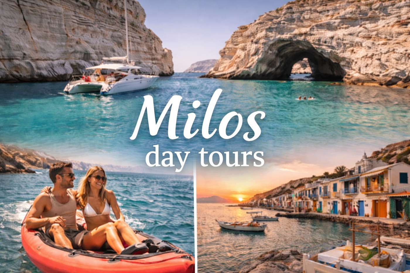 Colorful fishing houses Klima village Milos